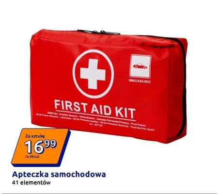 Apteczka samochodowa, 41 elementów promocja w Action