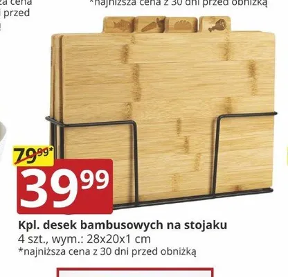 Komplet desek bambusowych na stojaku promocja w Prymus AGD