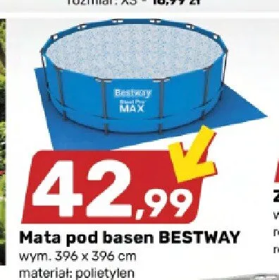 Mata pod basen Bestway promocja w Bricomarche