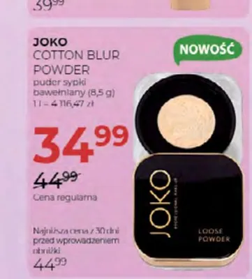 Puder sypki bawełniany Joko Cotton Blur Powder promocja w Drogerie Jawa