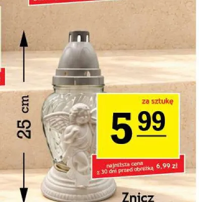 Znicz S-1552 anioł biały promocja w Gram Market