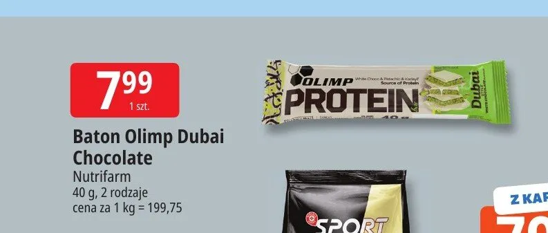 Baton Olimp Dubai Chocolate promocja w Leclerc