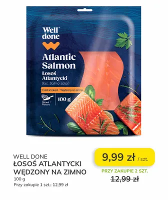 Łosoś atlantycki wędzony na zimno promocja w Stokrotka