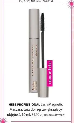 Tusz do rzęs Hebe Professional Lash Magnetic Mascara zwiększający objętość promocja w Hebe