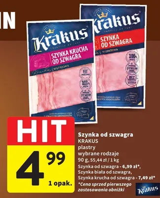 Szynka krucha od szwagra promocja w Intermarche
