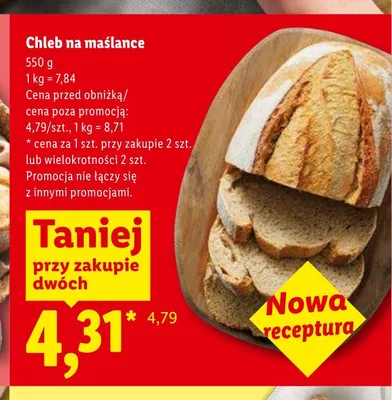 Chleb na maślance promocja w Lidl