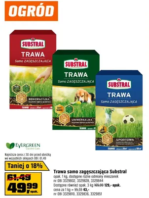 Trawa samo zagęszczająca promocja w OBI