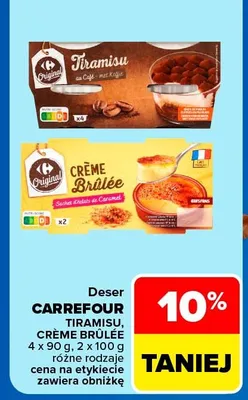 Deser Carrefour Original Crème Brûlée promocja w Carrefour Market