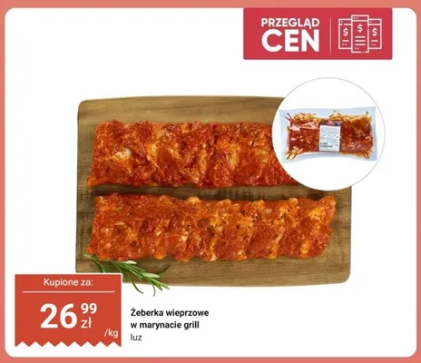 Żeberka wieprzowe w marynacie grill luz promocja w Dino