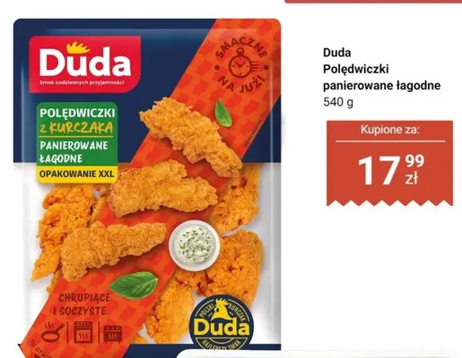 Polędwiczki z kurczaka panierowane łagodne Duda promocja w Dino