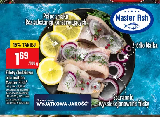 Filety śledziowe a'la matias Master Fish promocja w POLOmarket