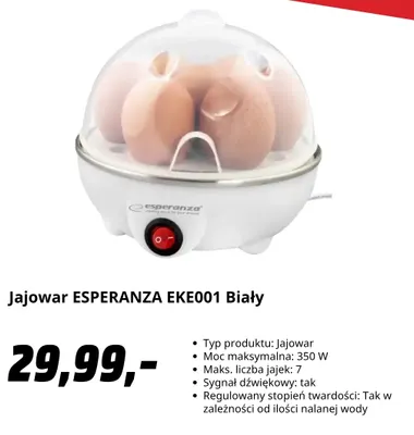 Jajowar Esperanza EKE001 biały promocja w Media Markt