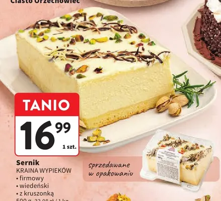Sernik firmowy Kraina Wypieków promocja w Intermarche