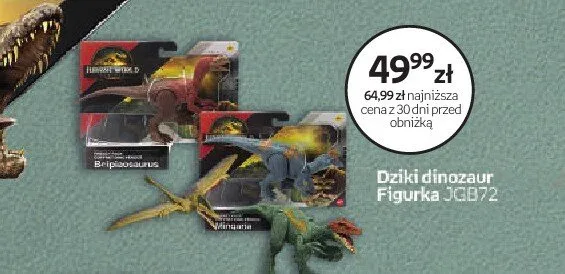 Dziki dinozaur Figurka JGB72 MATTEL Jurassic World promocja w Empik