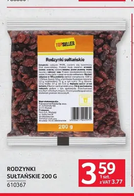 Rodzynki sułtańskie TOPSELLER promocja w Selgros