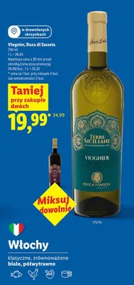 Wino białe Viognier, Duca di Sasseta promocja w Lidl