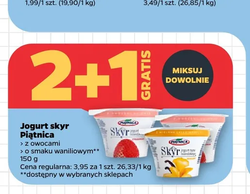 Jogurt skyr Piątnica promocja w Netto