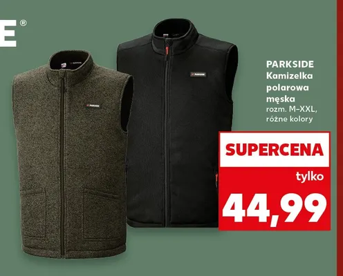 Kamizelka polarowa męska Parkside promocja w Kaufland