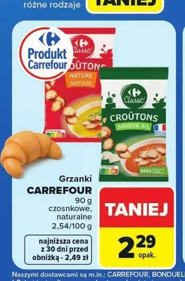 Grzanki naturalne Carrefour promocja w Carrefour Market