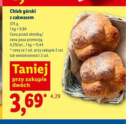 Chleb górski z zakwasem promocja w Lidl