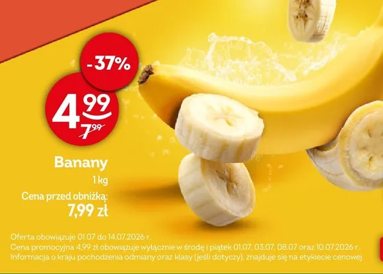 Banany promocja w Żabka