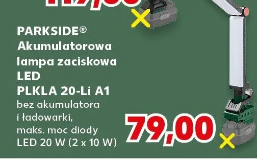 Akumulatorowa lampa zaciskowa LED PLKLA 20-Li A1 promocja w Kaufland