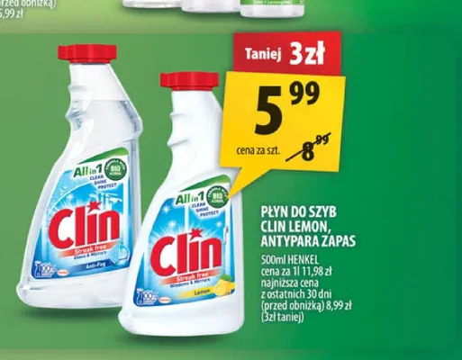 Płyn do szyb Clin Antypara zapas promocja w Arhelan