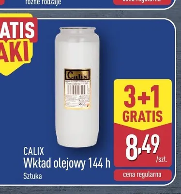 Wkład olejowy Calix 144 h promocja w Aldi