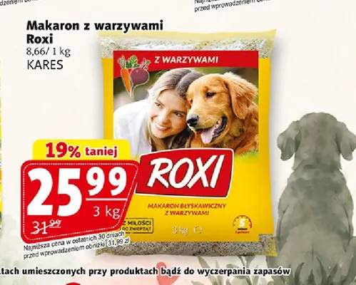 Makaron z warzywami Roxi promocja w Prim Market