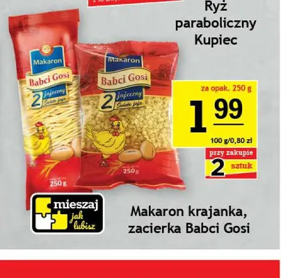 Makaron krajanka Babci Gosi promocja w Gram Market