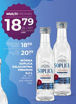 Wódka Soplica Szlachetna Premium promocja w Duży Ben