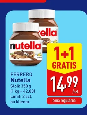 Krem Nutella Ferrero promocja w Aldi