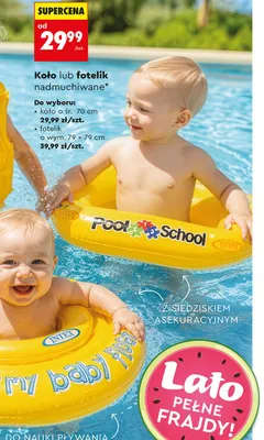 Koło lub fotelik nadmuchiwane promocja w Biedronka