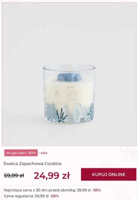 Świeca zapachowa Coraleia Home&you promocja w home&you