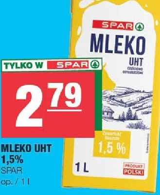 Mleko UHT 1,5% promocja w SPAR