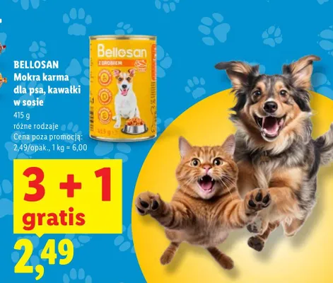 Mokra karma dla psa, kawałki w sosie promocja w Lidl