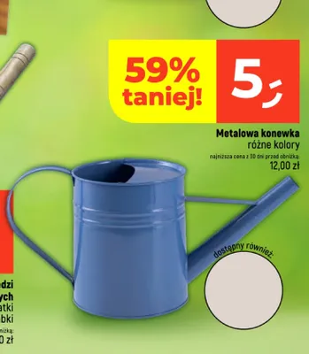 Metalowa konewka promocja w Dealz