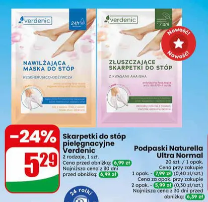 Skarpetki do stóp pielęgnacyjne Verdenic promocja w Dino
