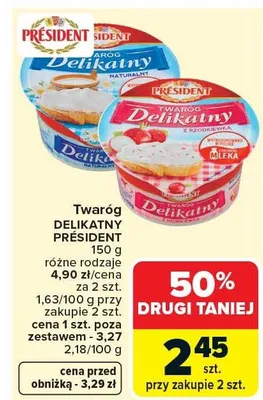 Twaróg Delikatny promocja w Carrefour Market