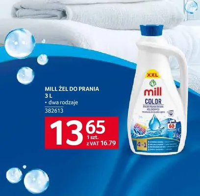 Żel do prania Mill promocja w Selgros