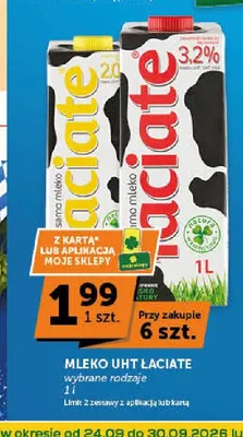 Mleko UHT Łaciate 3,2% promocja w ABC