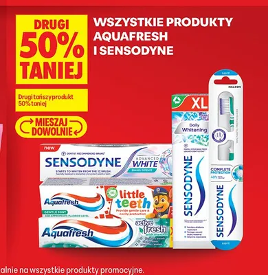 Produkty Aquafresh i Sensodyne promocja w Biedronka