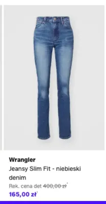 Jeansy Slim Fit Wrangler niebieski denim promocja w Lounge by Zalando