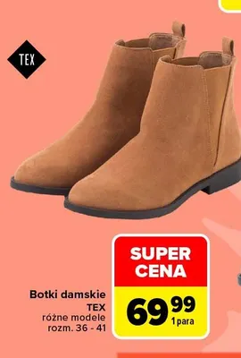 Botki damskie TEX promocja w Carrefour