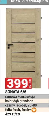 Drzwi pokojowe Sonata 6/6 promocja w Merkury Market