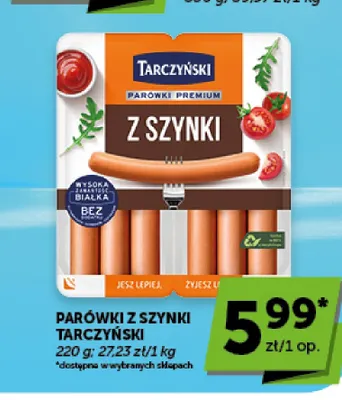 Parówki z szynki Tarczyński promocja w Euro Sklep
