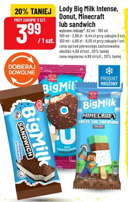 Lody Big Milk sandwich promocja w POLOmarket