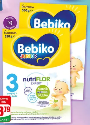 Mleko Bebiko Nutriflor Expert 3r promocja w Dino