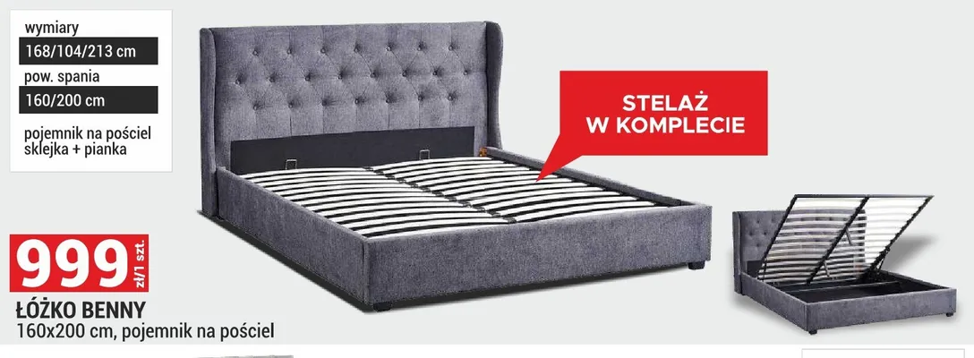 Łóżko Benny promocja w Merkury Market