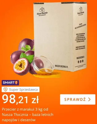 Przecier z marakui Nasza Tłocznia promocja w Allegro